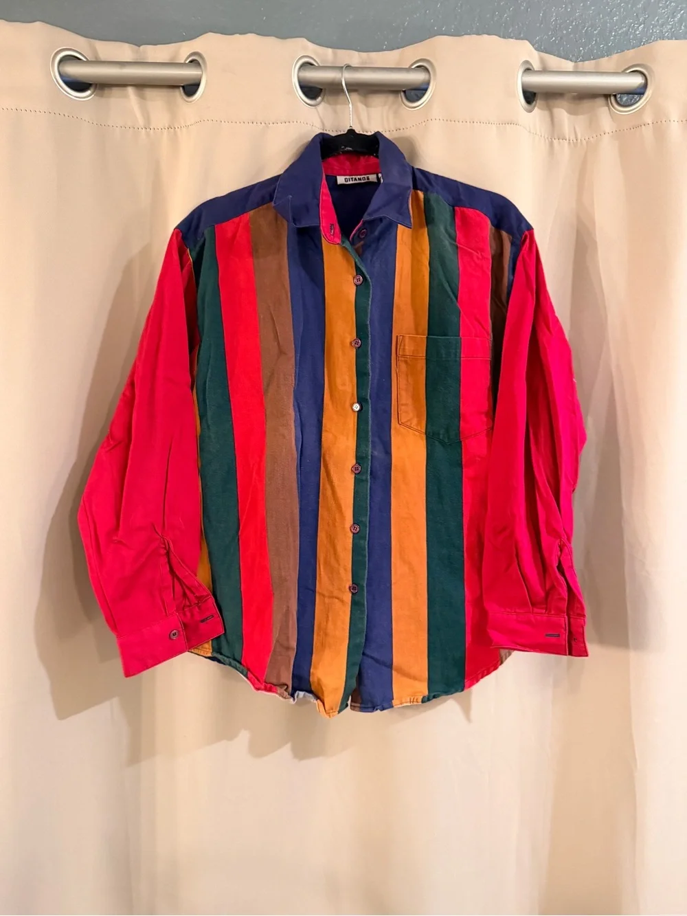 Gitano  Vintage Navy and Red Casual Shirt